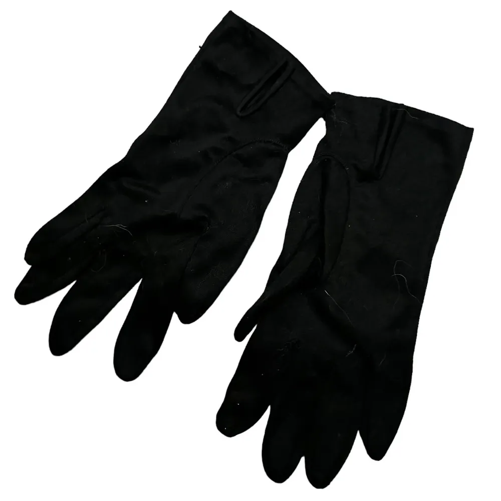Vintage Black Lightweight Leather‎ Gloves - Image 5