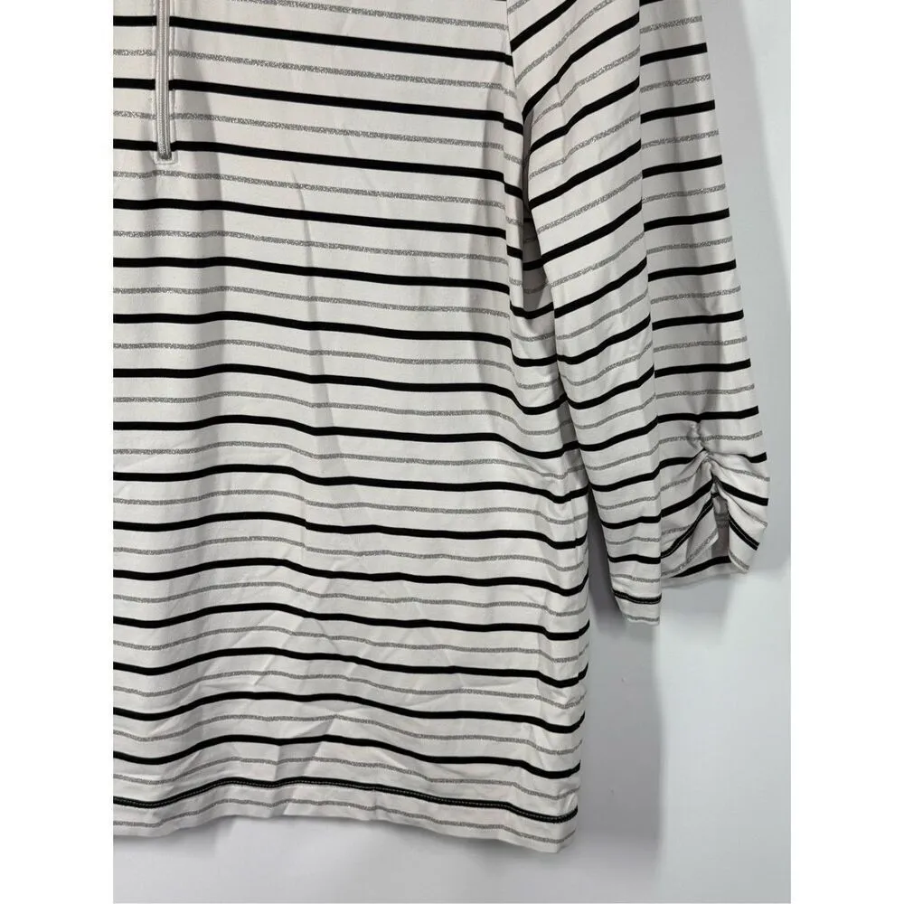 B10 - Zenergy Golf by Chico's 1/4 Zip 3/4 Sleeve Pull Over Chico Size 2/Large 12 - Image 3