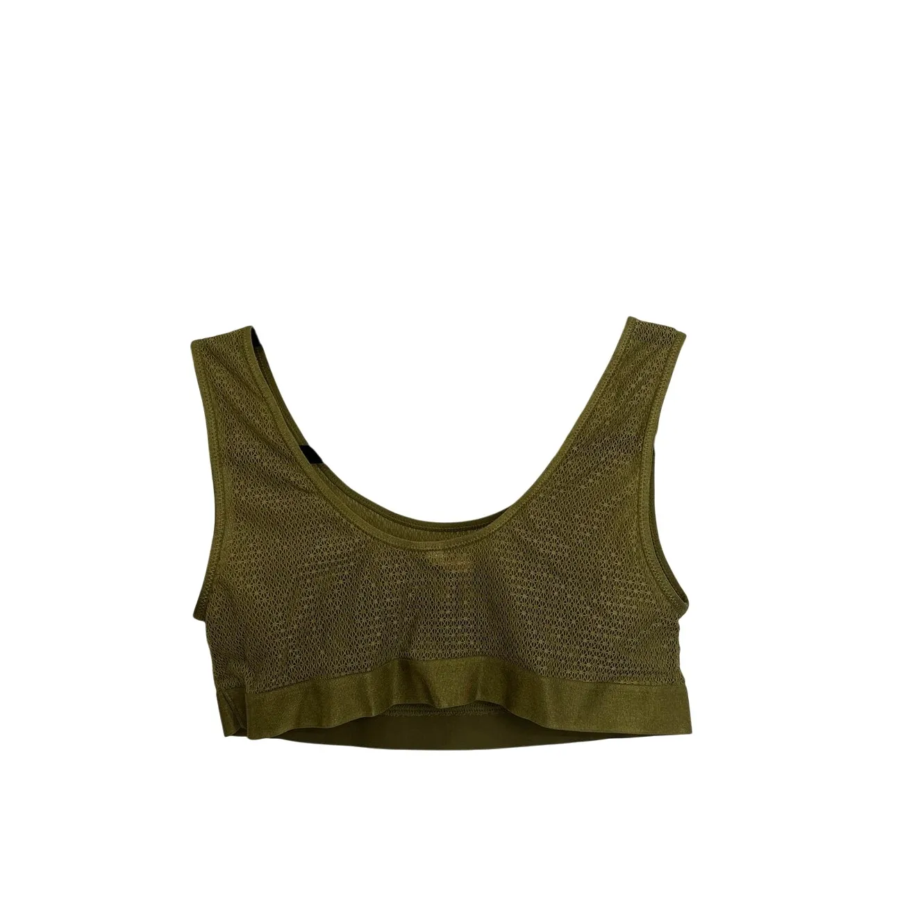ThirdLove Bralette Womens Medium Olive Green Form Seamless Scoop Wireless Mesh - Image 2