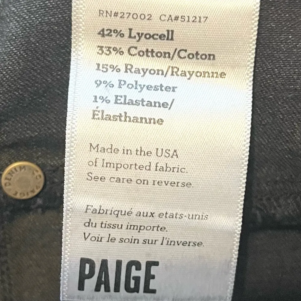 PAIGE Women’s Verdugo Ankle Black Denim Jeans in Black Silk 26 - Image 9