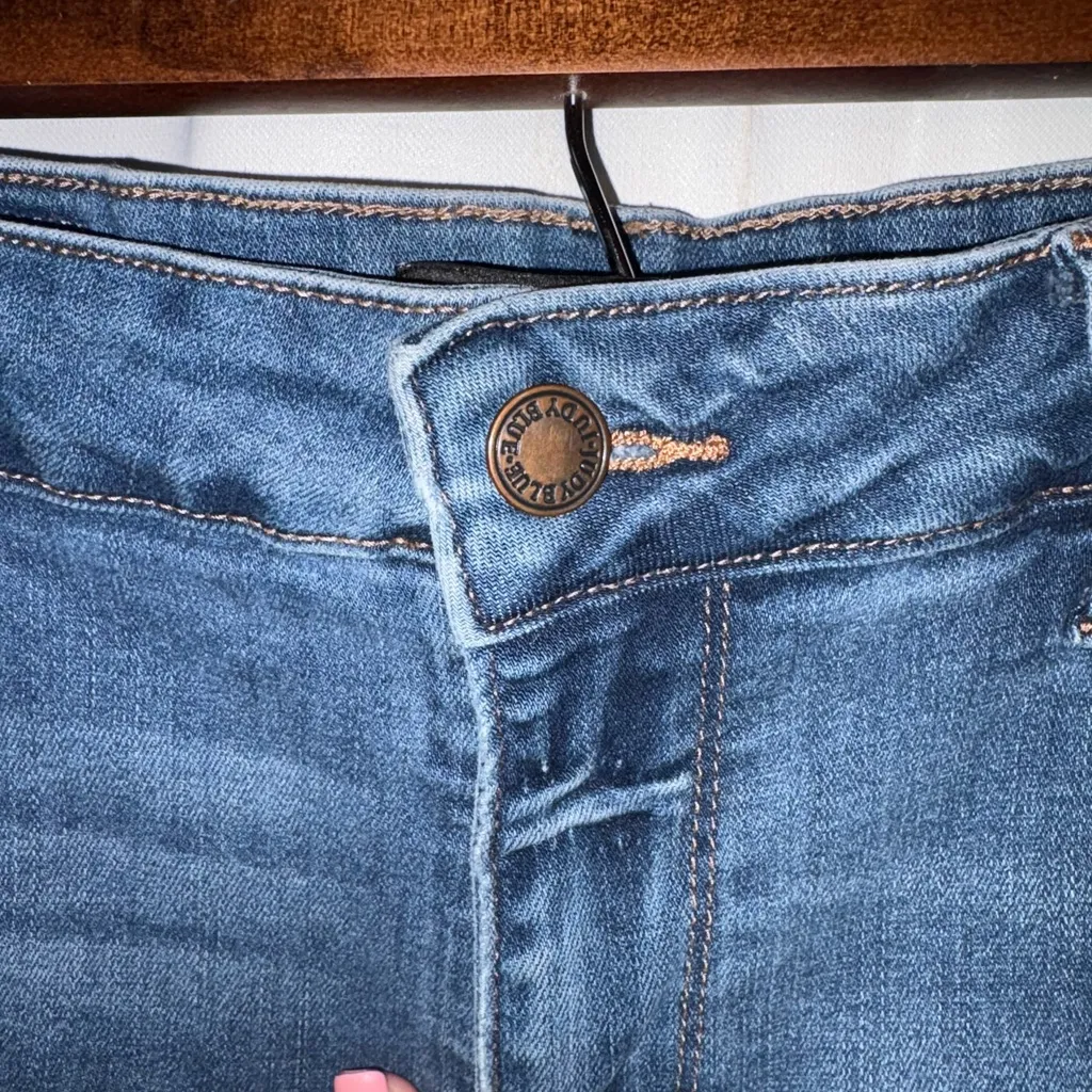 Judy Blue Shorts XL Cuffed High Rise Mid Thighs Medium Wash JB150038 Stretch - Image 3