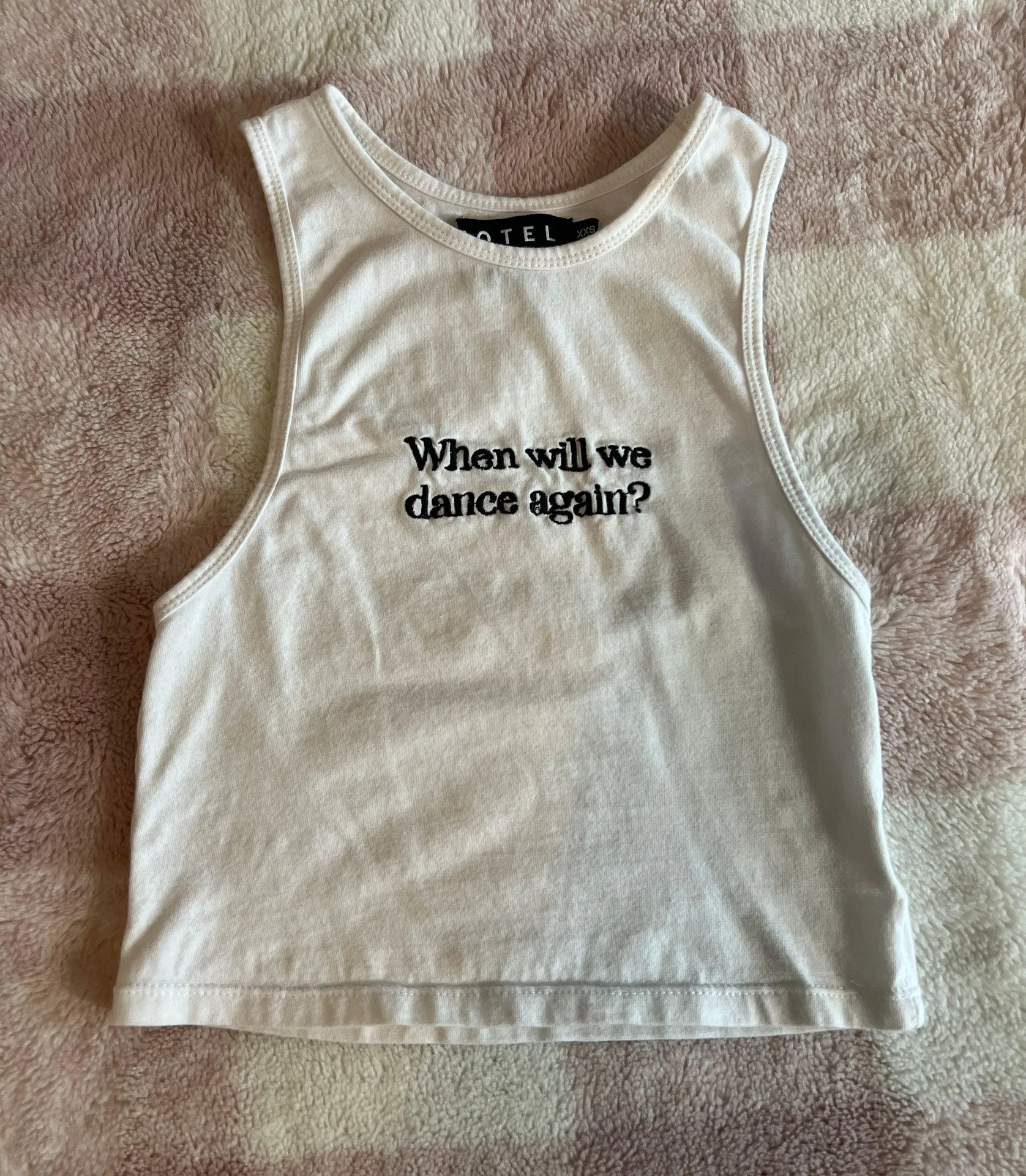 Motel Rocks White Tank Top - Image 2