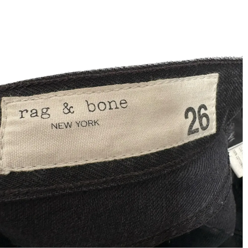 Rag & Bone Sukato High Waist Denim Jean Midi Skirt Black Size 26 - Image 9