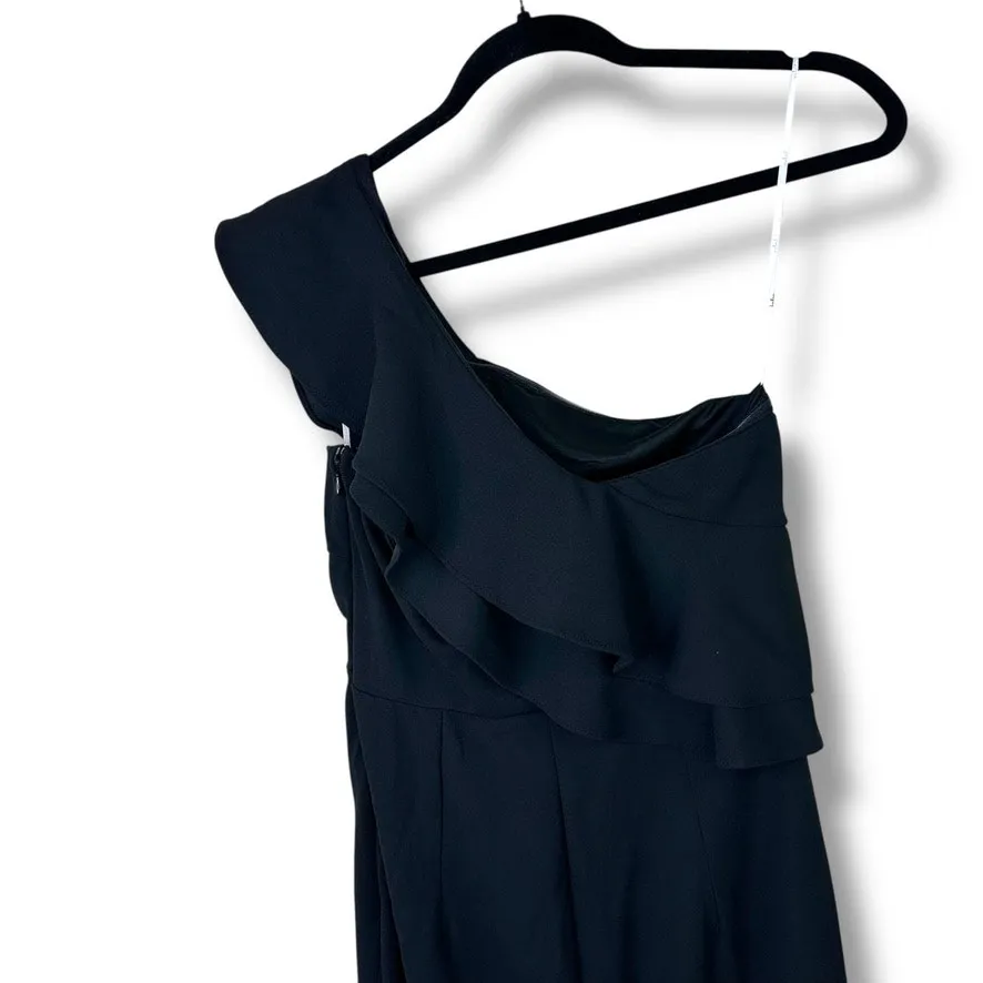 Lulus NWT Grand Beauty Black Ruffled One-Shoulder Mermaid Maxi Dress Medium - Image 8