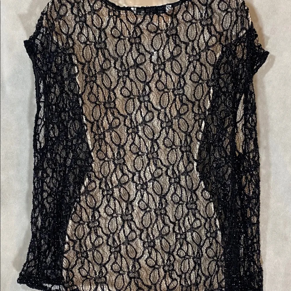 Peter Nygard Black See-Through Blouse Size 14P - Image 2