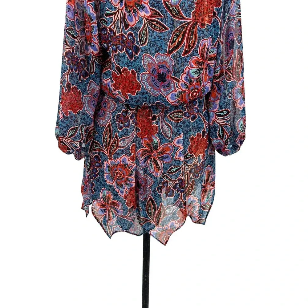 Misa Los Angeles Tara Dress in Cerulean‎ Floral Print Blue Size XS - Image 9