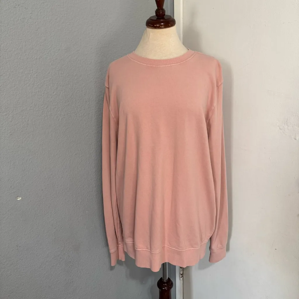 Goodfellow & Co Women Soft Pink Top Relaxed Round Neck Sweater Size L - Image 2