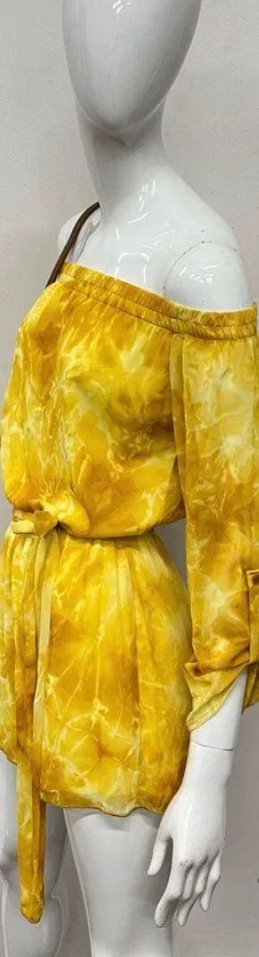 Women’s Yellow Tie Dye Romper (L) Size L - Image 2