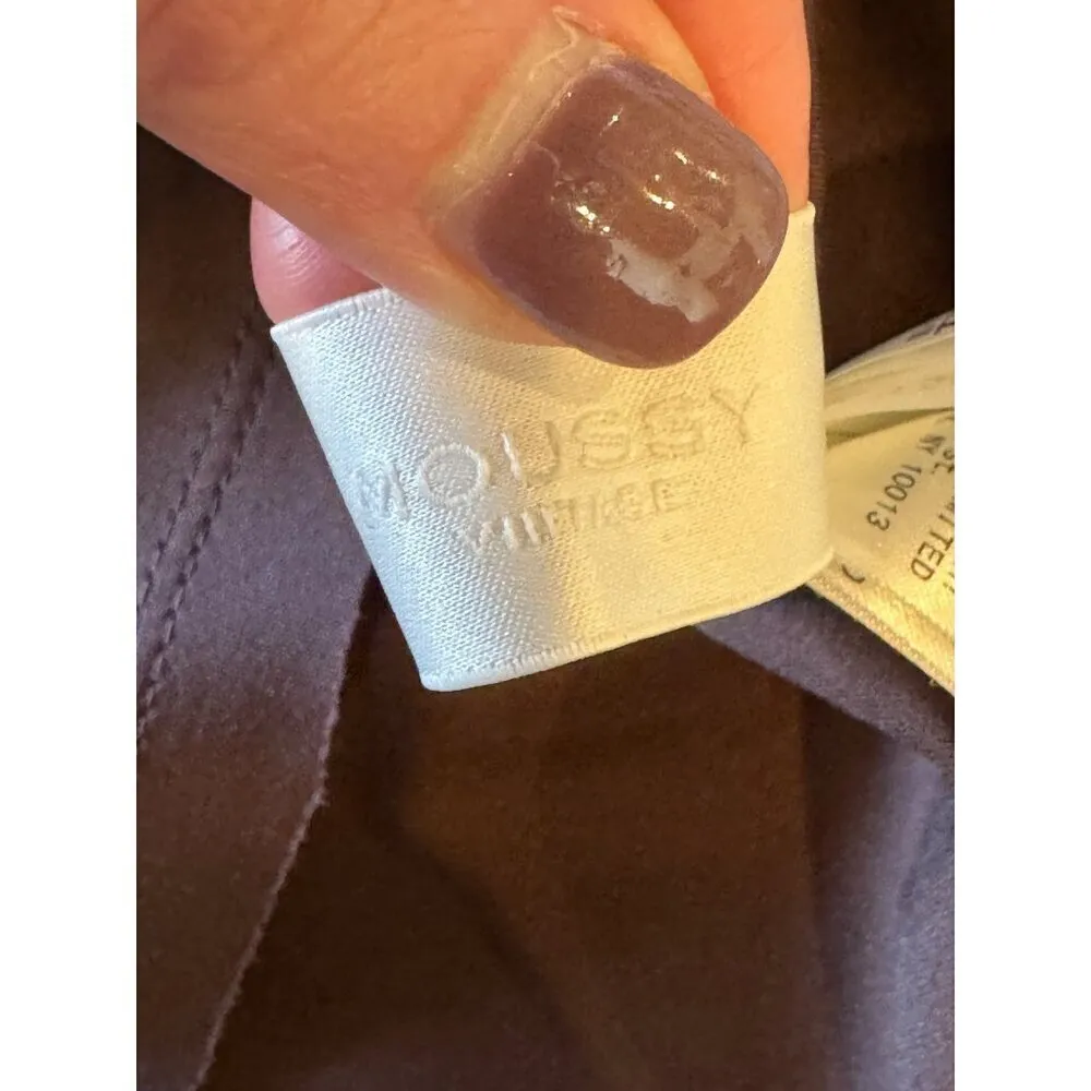 Moussy Vintage Tank Top Women XS‎ Brown Asymmetric Strap Cut Off Camisole Cami - Image 12