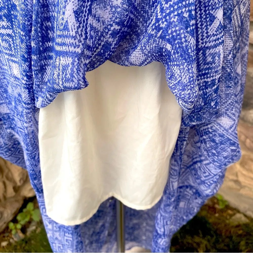 Ecoté urban outfitters small high low chiffon skirt blue - Image 13