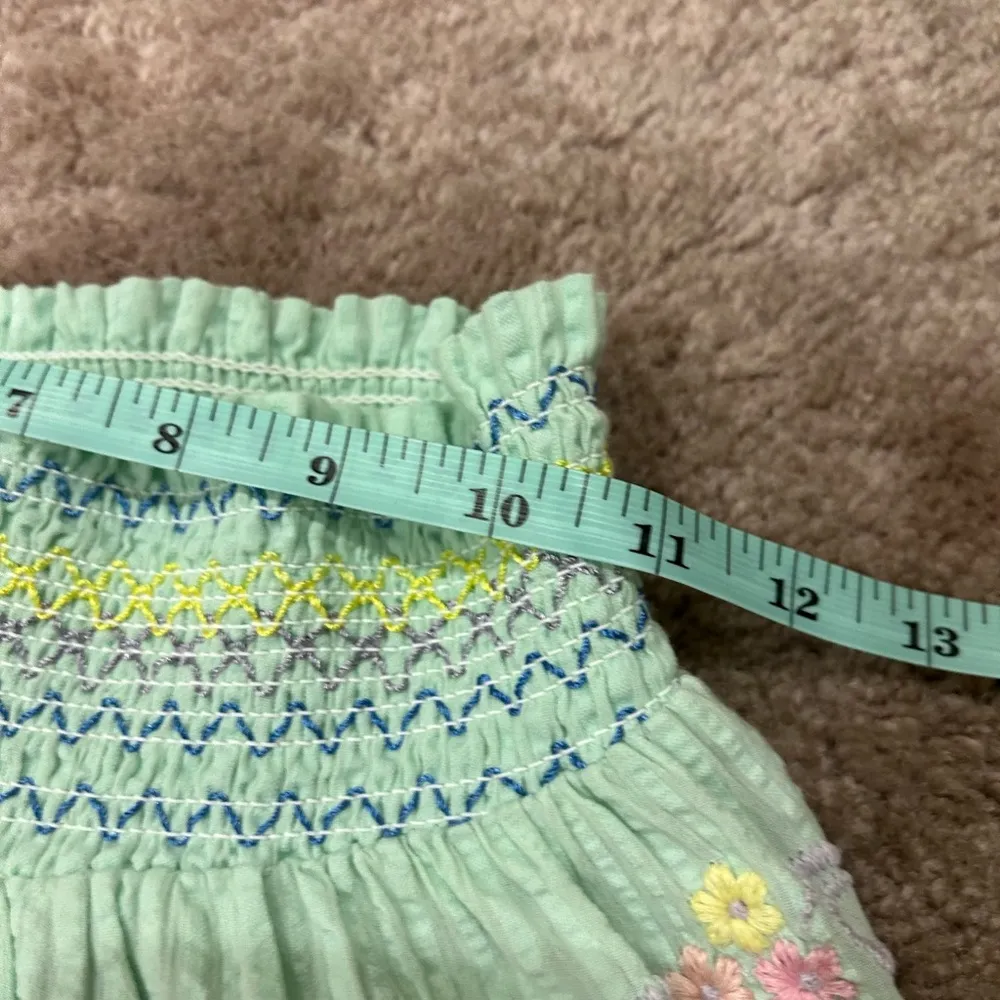 Loveshackfancy SET Aqua Lanya Puff Sleeve Top and Talma Embroidered Mini Skirt - Image 14