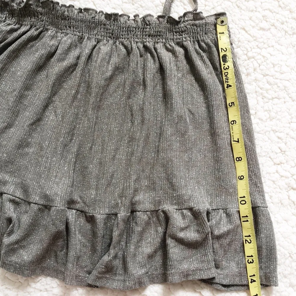 Anthropology AMADI Wyatt Fairycore Whimsygoth Ruffle Shimmer Boho Tank Sz M - Image 7