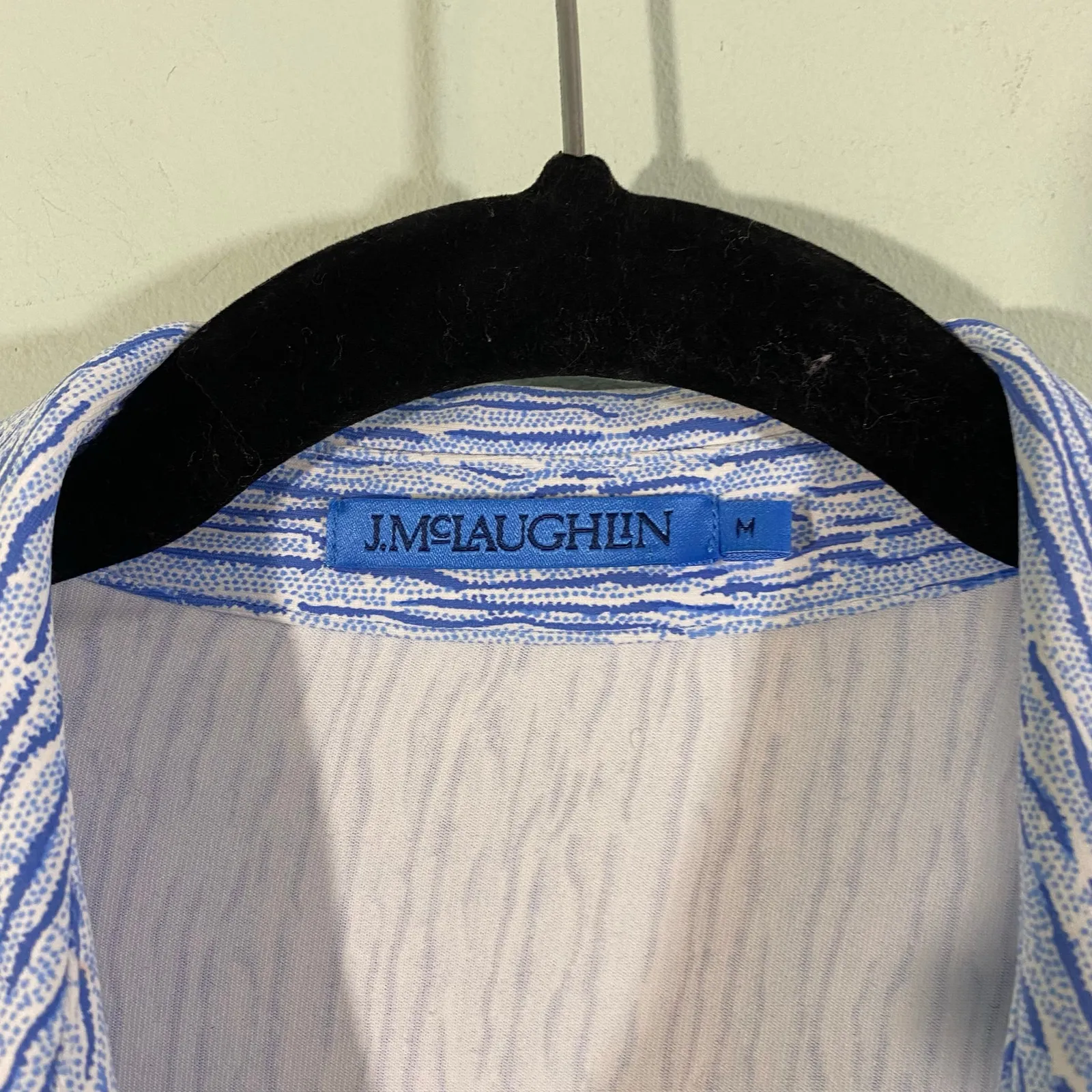 J McLaughlin Women Blue Textured Ridge Faux Wrap Catalina Knit Verte Dress Sz M Size M - Image 6