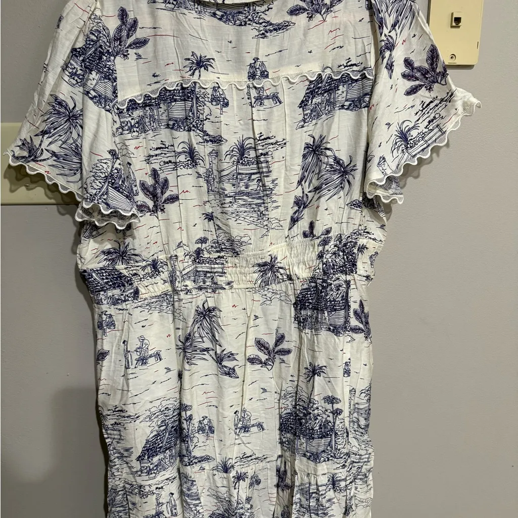 Umgee Landscape Print Collared Mini Dress NWT XL - Image 5
