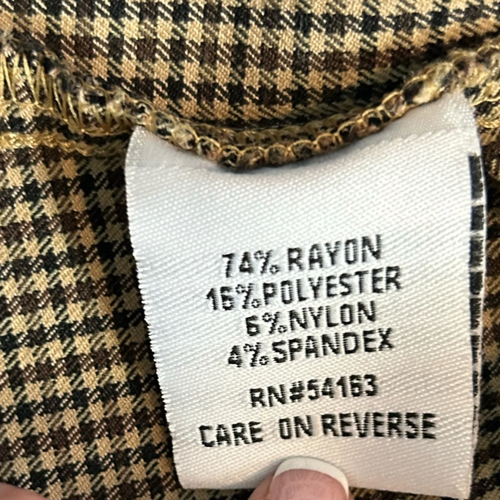 Tommy Hilfiger Brown Plaid Pull-On Skinny Cropped Pants Size 8 - Image 10