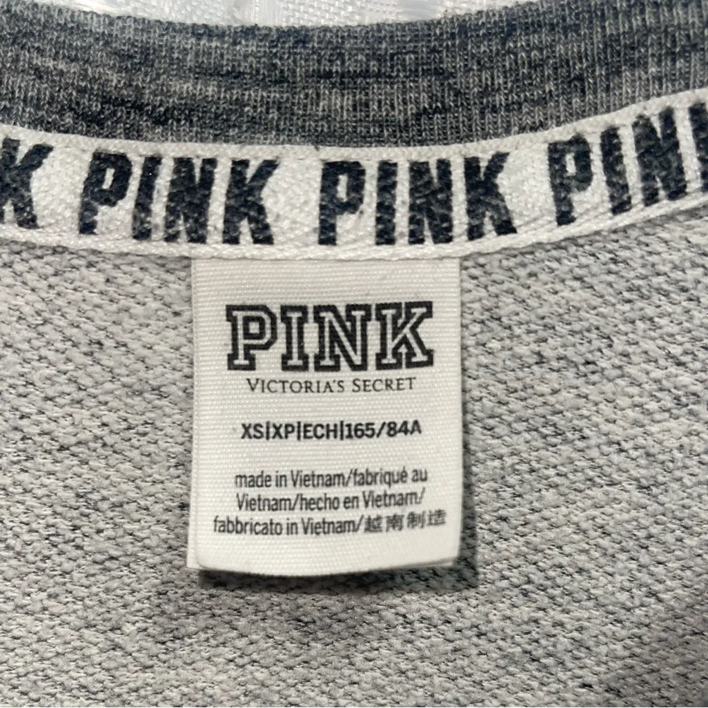 PINK Victoria’s Secret Gray Long Sleeve Crewneck Sweatshirt XS - Image 4