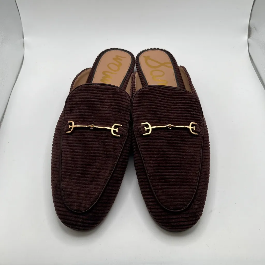 NWOB Sam Edelman Linnie Women's Brown Cordoroy Mule 10.5 - Image 3