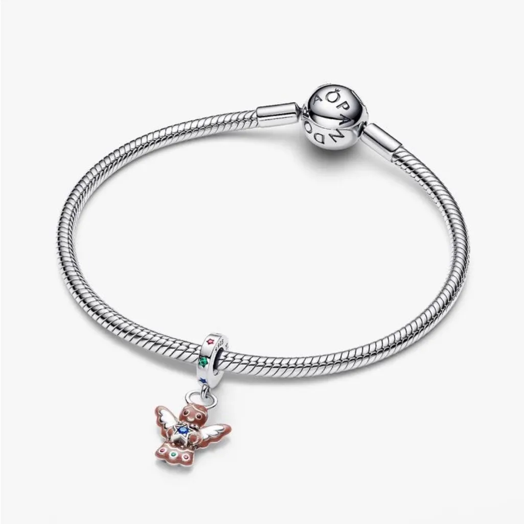 NWT Pandora Festive Gingerbread Angel Dangle Charm - Image 6