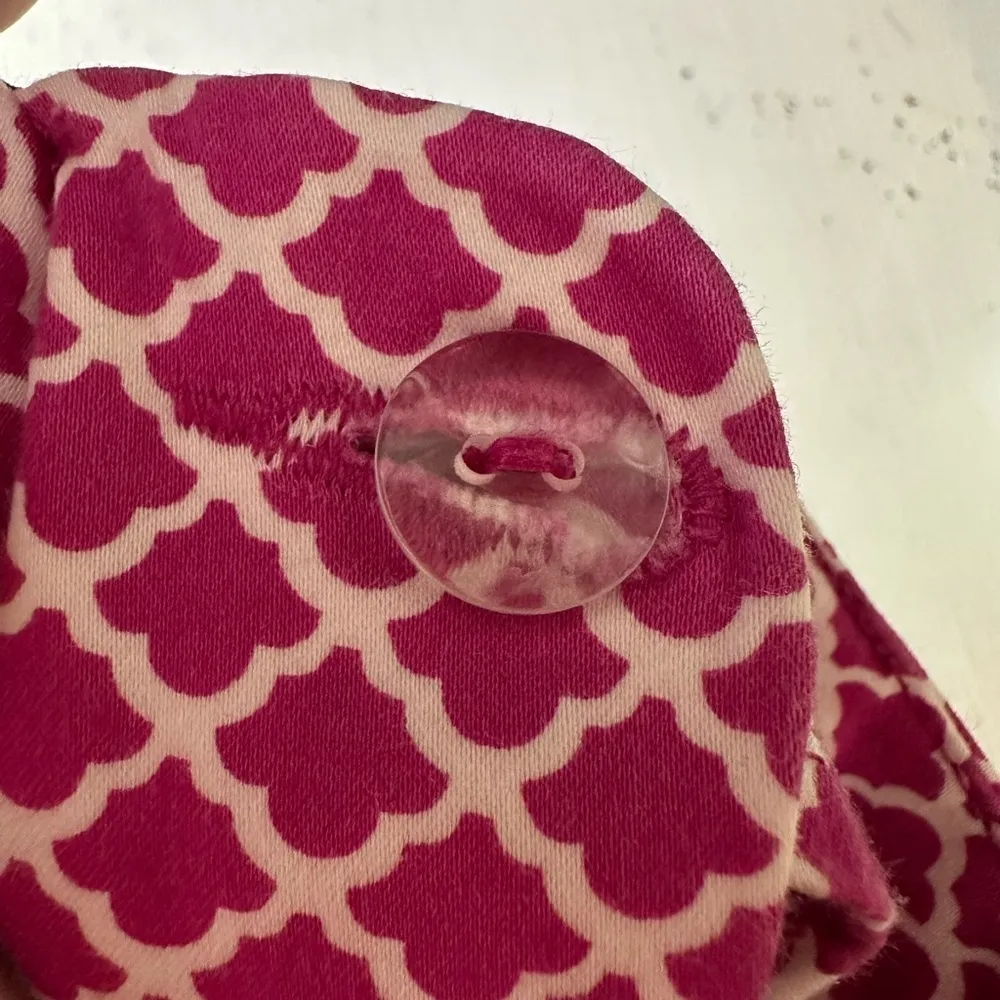 Talbots Pants Womens 12 Petite Capris Heritage Pink White Cropped Dress Business - Image 9