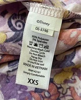 XXS Irma Top • Disney Collection • Mickey Mouse • Purple • High-Low •NWT - Image 9