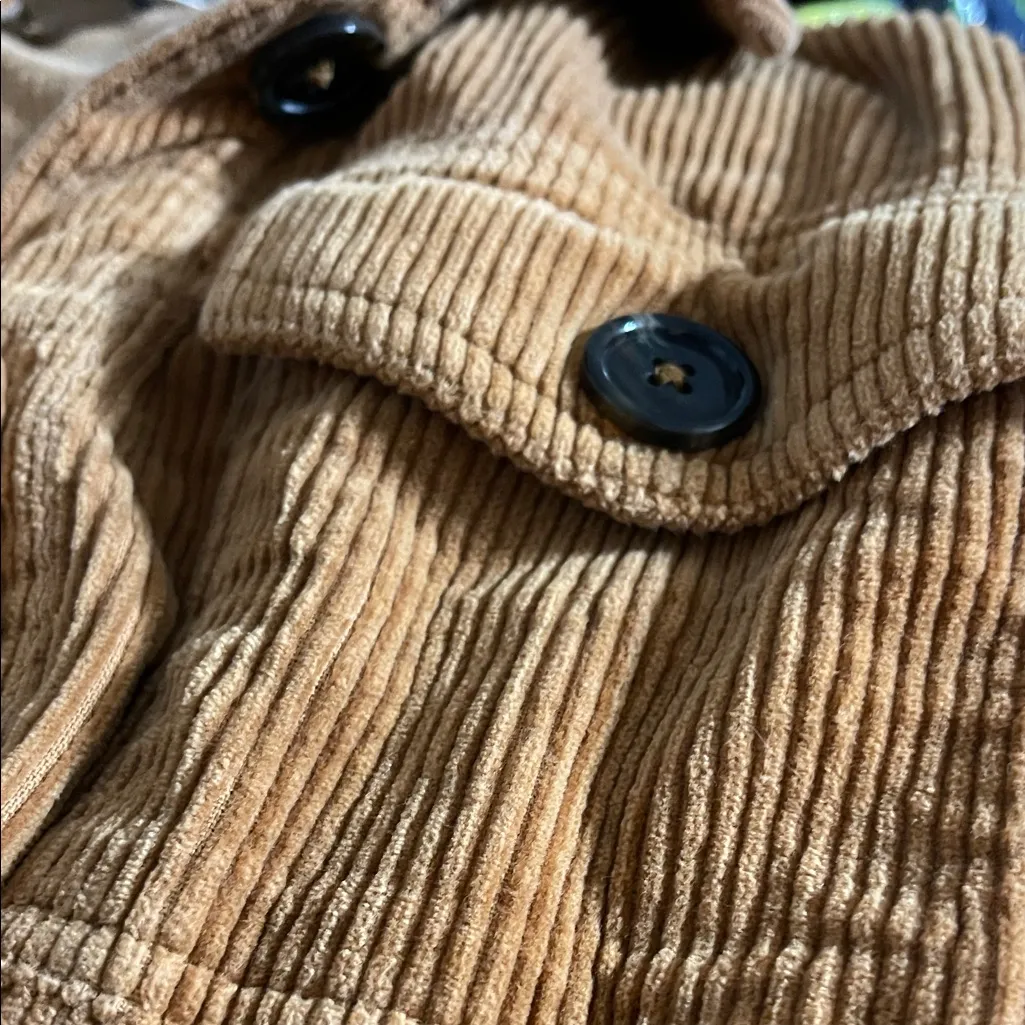 CJ Banks Corduroy Fashion Blazer Jacket Brown Tan Womens 1X Button Up Down Plus - Image 12