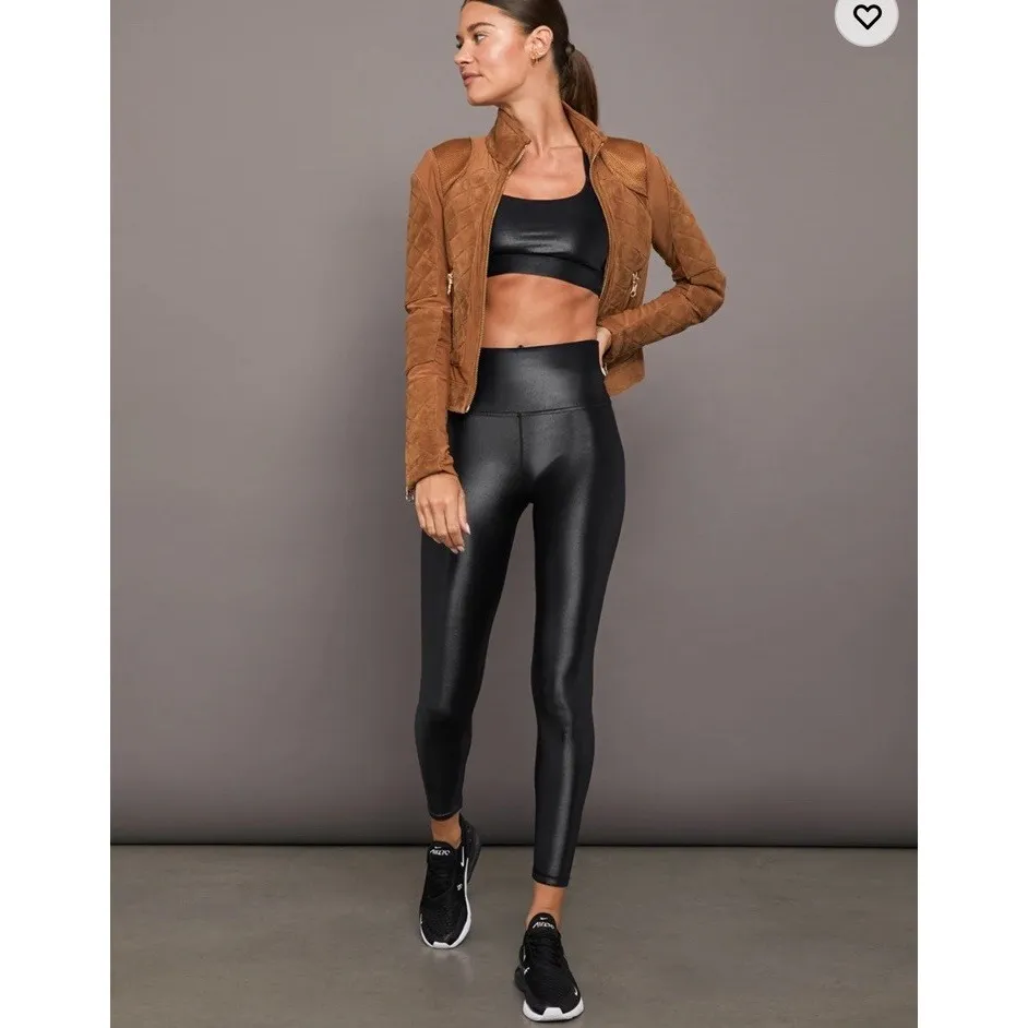 Carbon 38 Women's Size Small Takara Shine High Rise Waisted 7/8 Leggings Black - Image 11