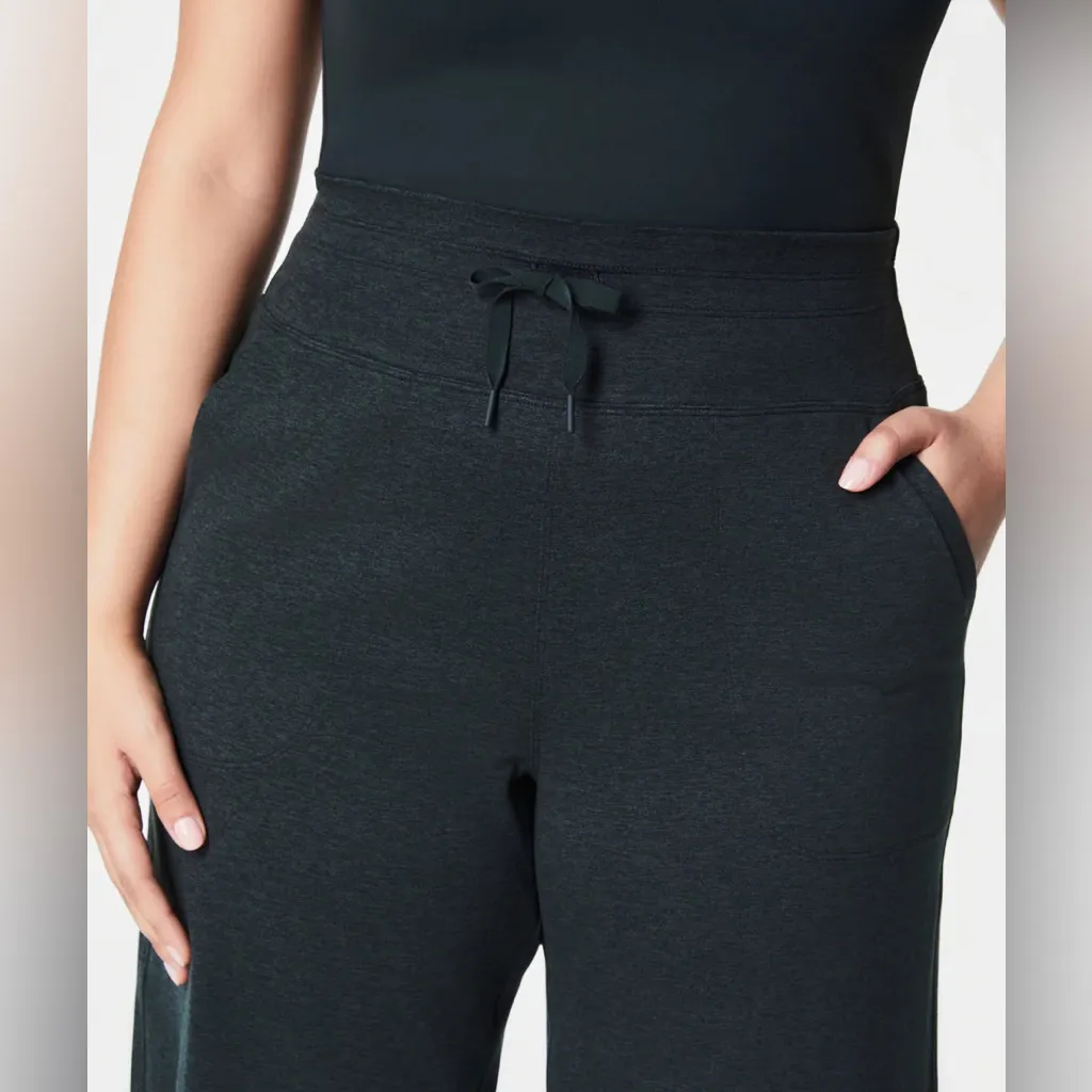 NWT $148 SPANXsmooth™ SoftStretch Wide Leg Pant color:Essex Green Heather Large - Image 6