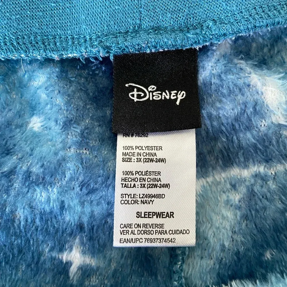 Disney women’s plush Stitch theme‎ patterned pajama pants — size 3X - Image 7