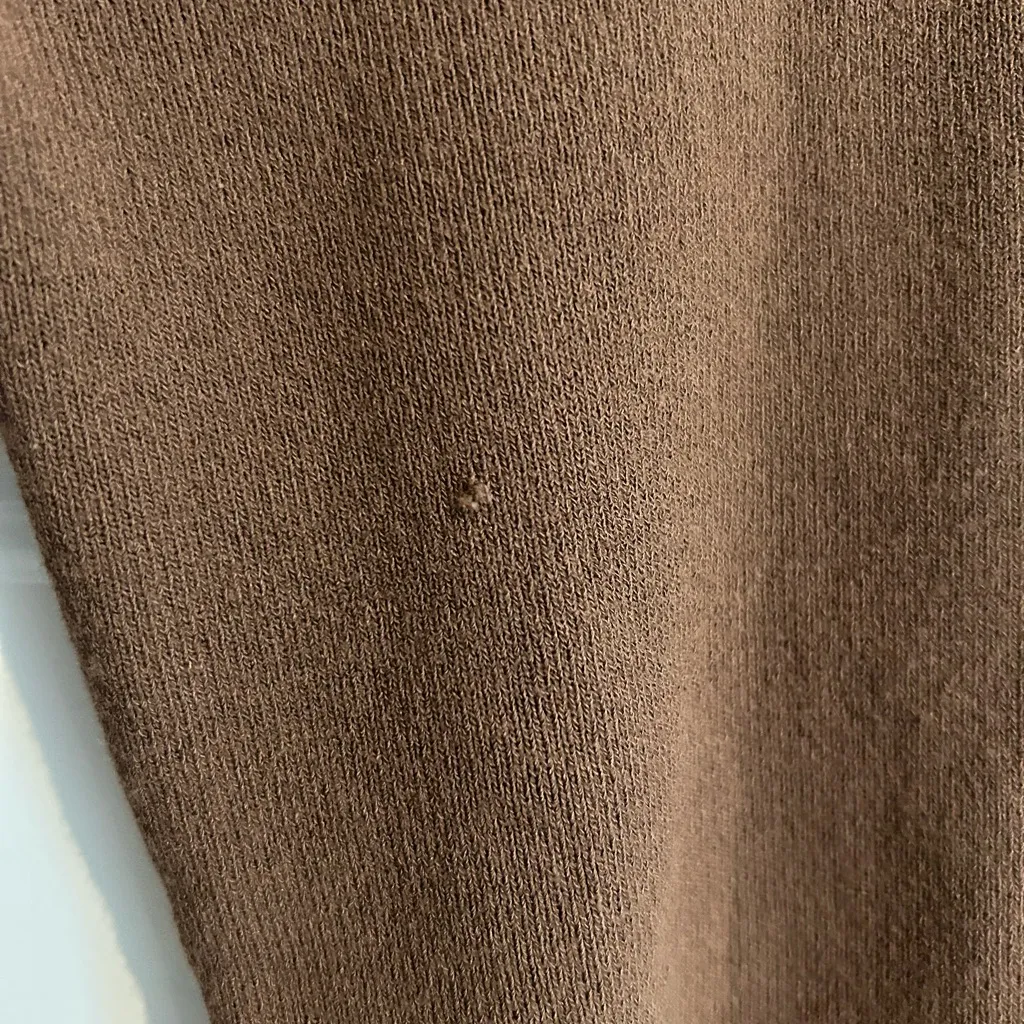 Ann Taylor Loft Colorblock Cardigan Brown Cream Size L - Image 13