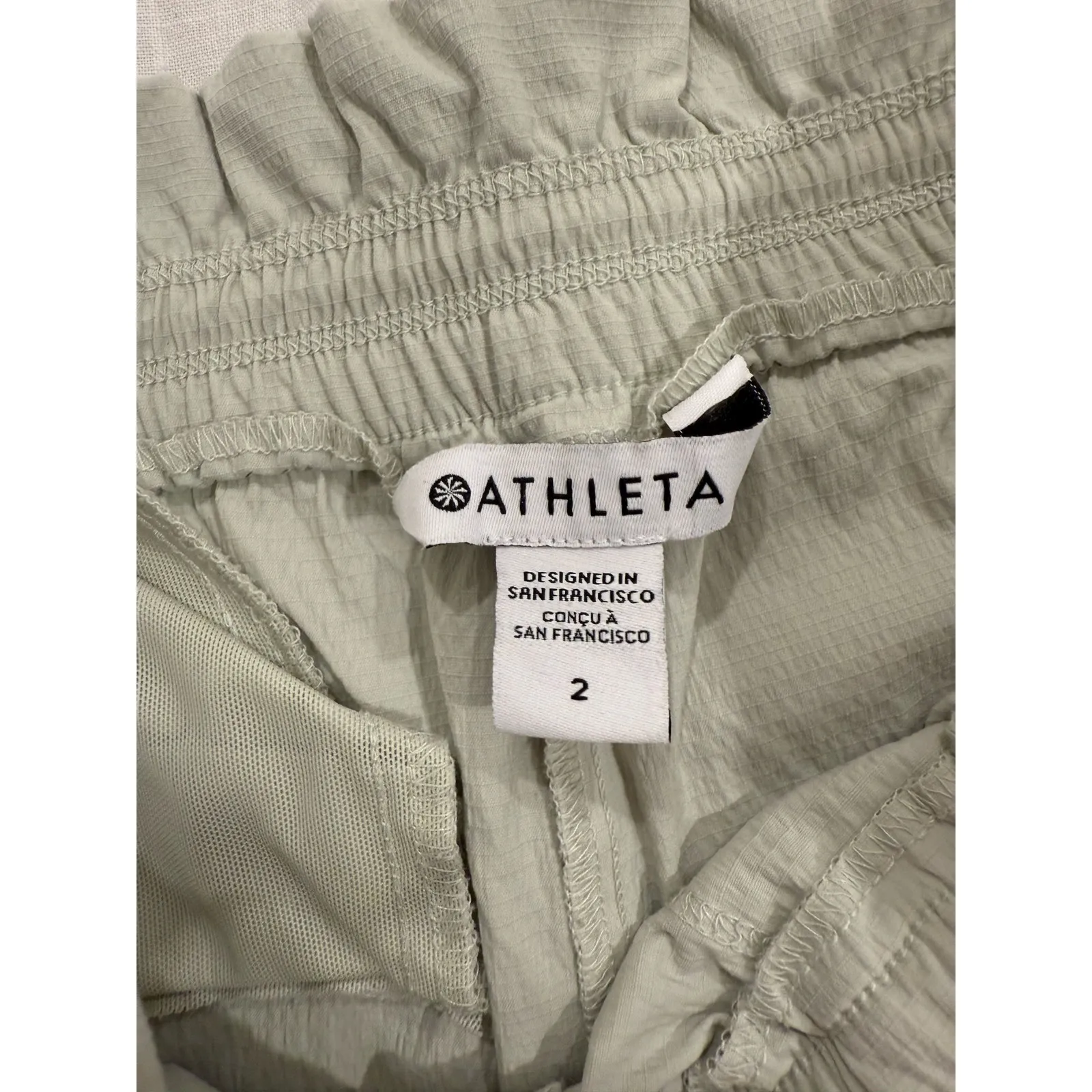 Athleta Parachute Pants Women's 2 Tint Green Trekkie High Rise Hiking Climbing - Image 5