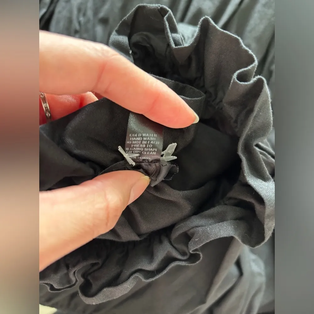 AQUA Ruffle Mock Neck Sleeveless Dress Color Black Size M - Image 7