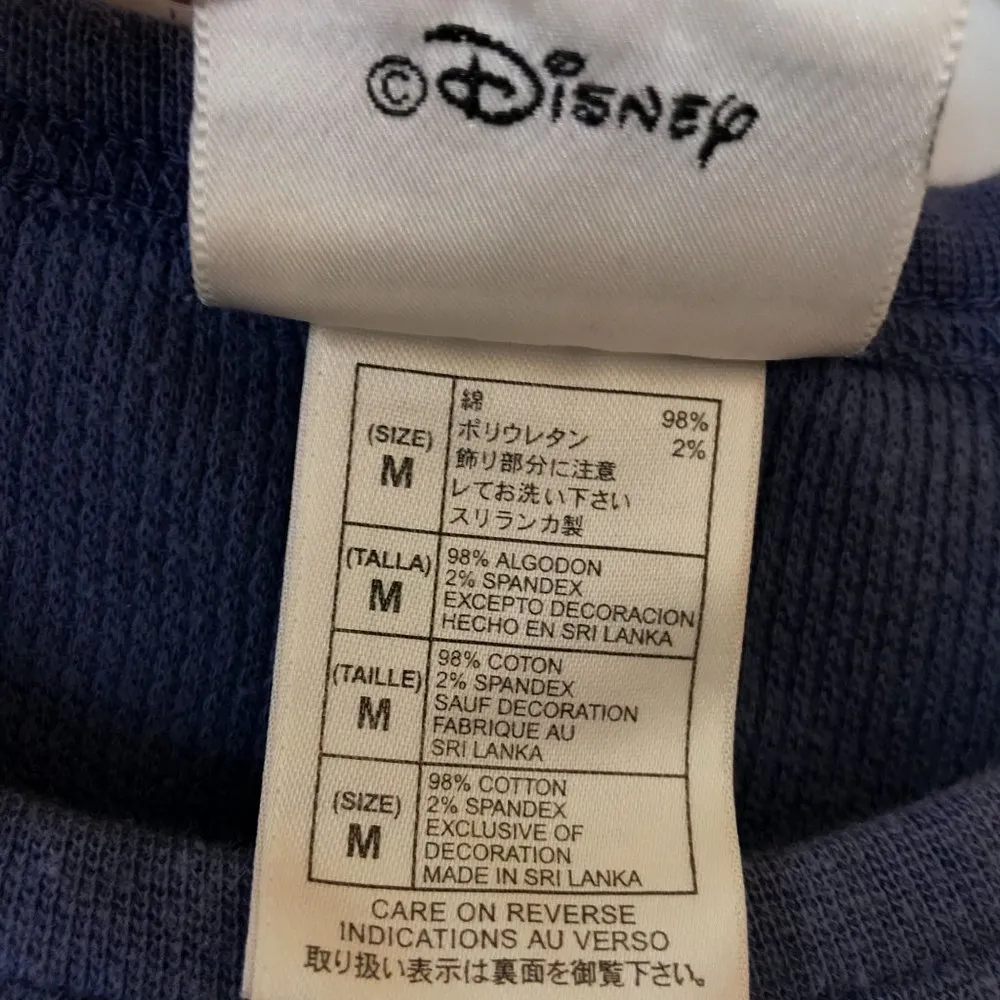 Vintage Walt Disney World Mickey Mouse Shirt Thermal Graphic Blue Medium M - Image 12