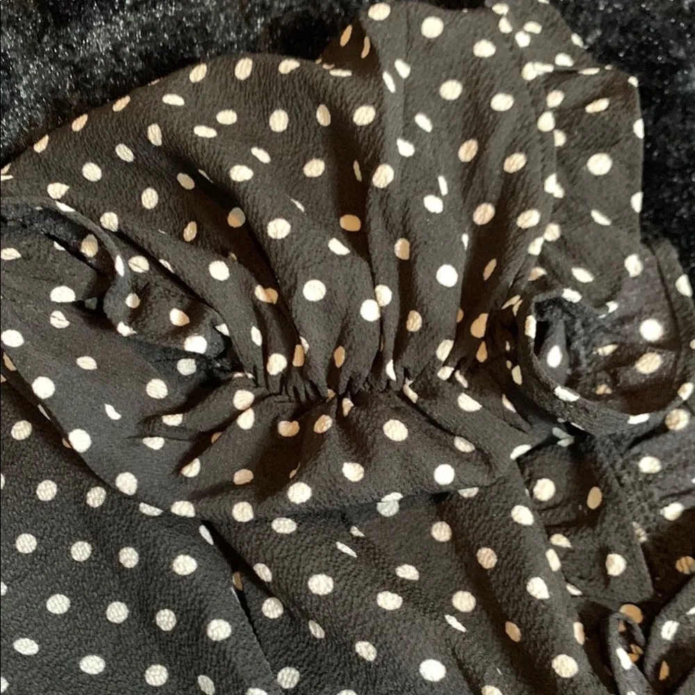 Max Studio Black and White Maxi Jumpsuit Medium Plunge Neckline for Night Out - Image 8