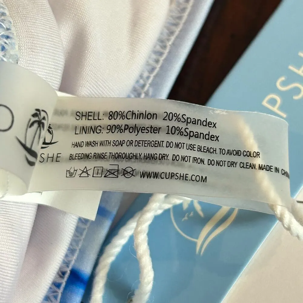 Cupshe Bikini Womens XS Burgundy Wrap Top Floral Bathing Suit Two‎ Piece NEW - Image 6