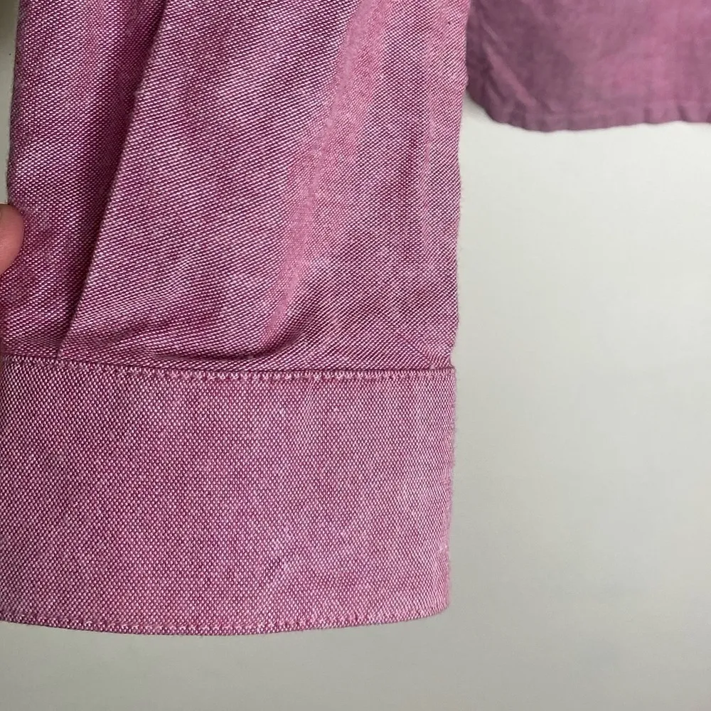 Blair  Pink Embroidered Button Up Collared Blouse Top Size Medium - Image 8