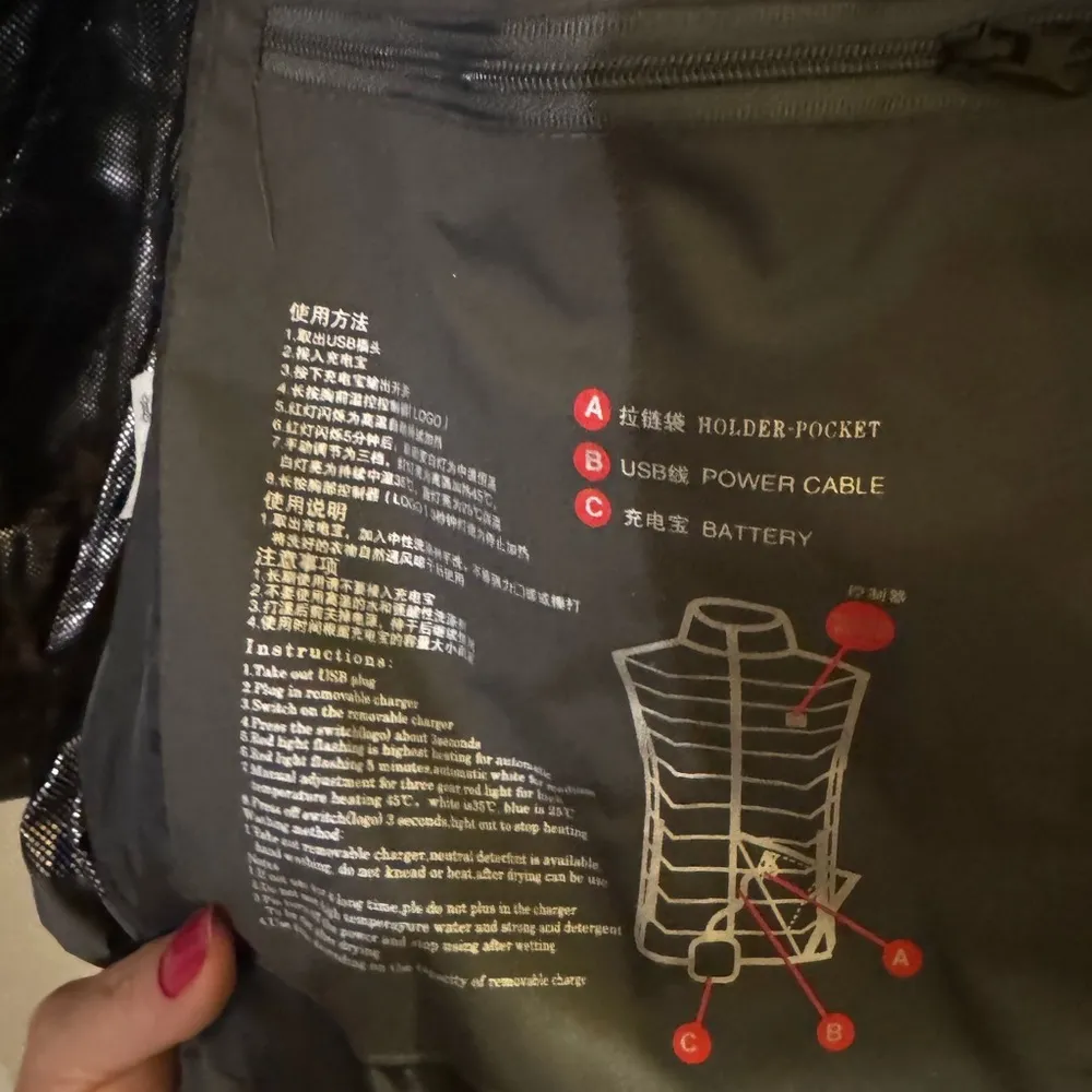 Heated Hooded Vest Gray Size XL - Image 7