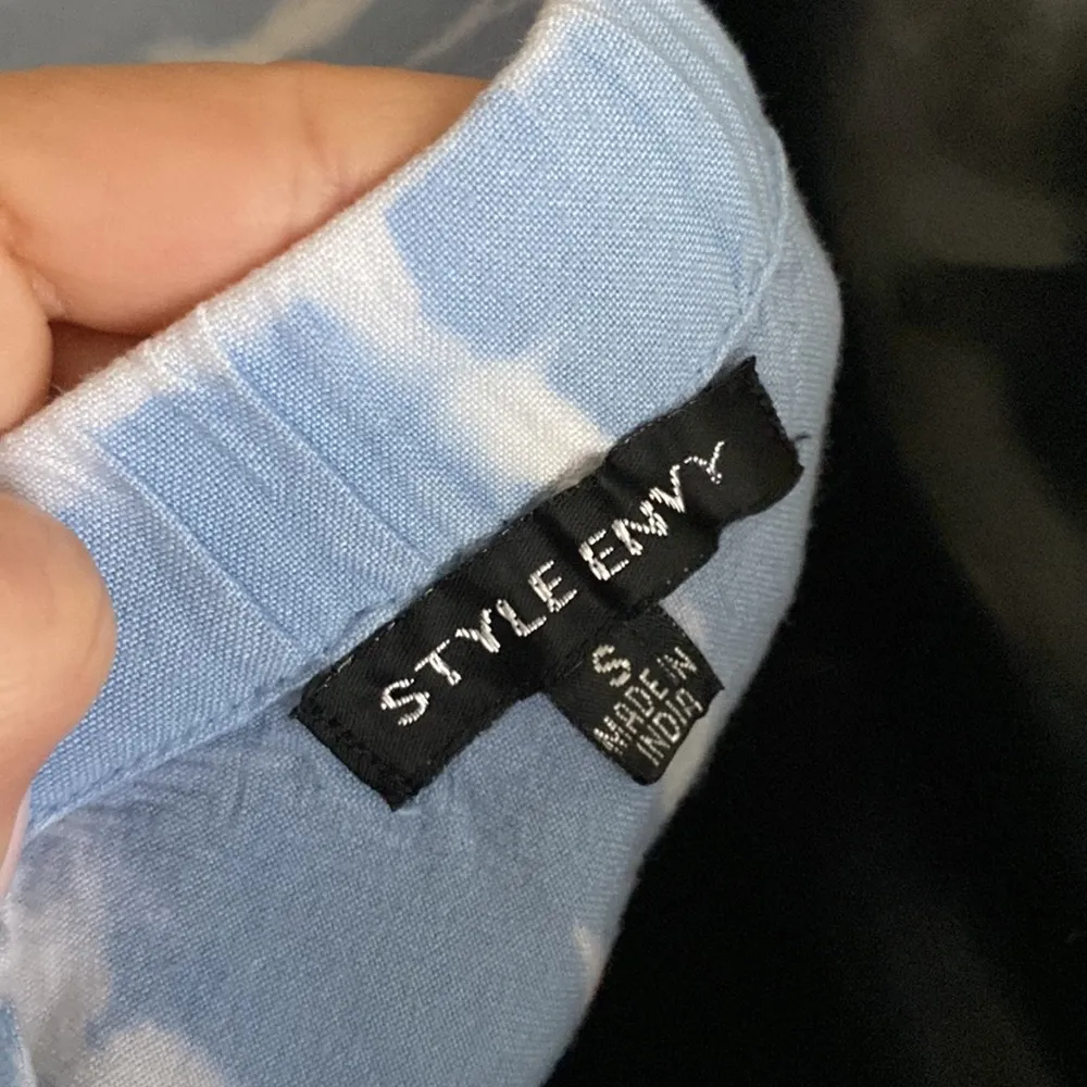 Off the shoulder tie dye boho flutter split sleeve small milkmaid  cottage - Image 6