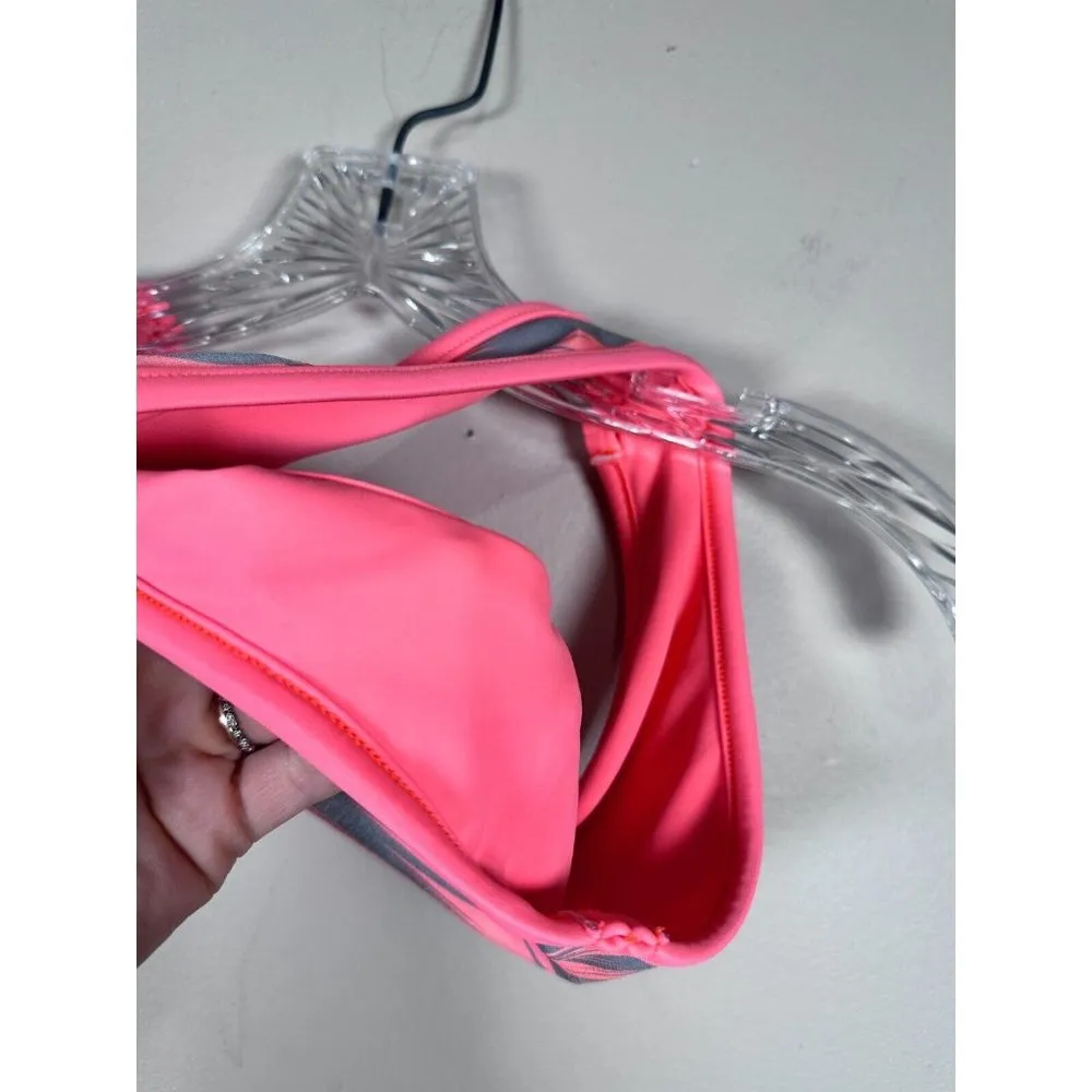 Chubbies Bikini Bottom Womens Small Coral Gray Tribal Aztec Print Swimsuit - Image 10