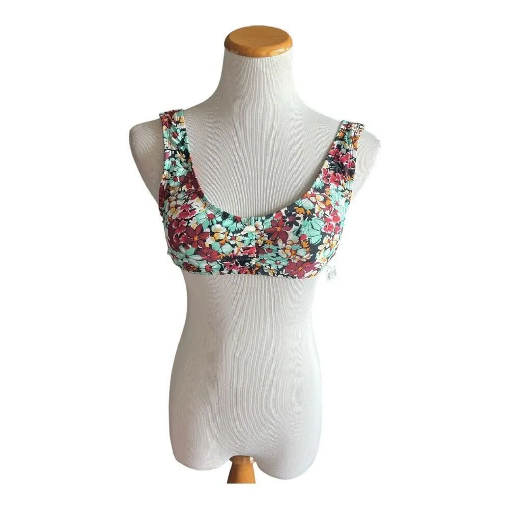 NWT Womens Sea Angel Cloverfield Multi-Colored Floral Bikini Top - Sz L - Image 5