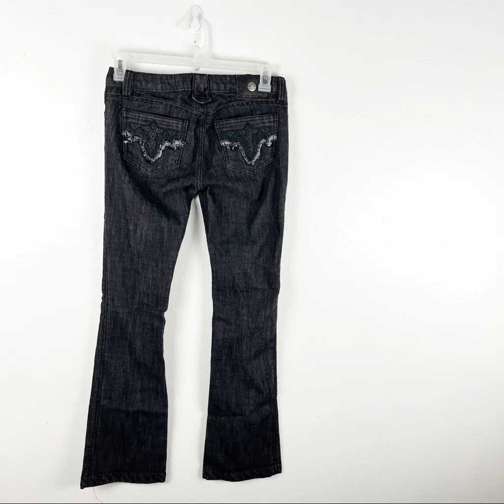 ANTIK DENIM Classic Black Western Style Stitching Skinny Jeans, Size 29 - Image 2