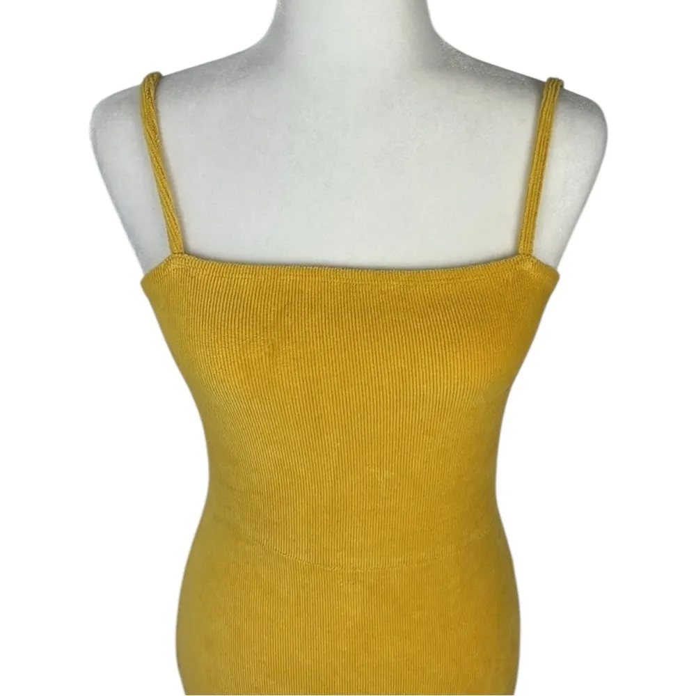 Forever 21  Yellow Tank Mini Bodycon Dress Size M - Image 3