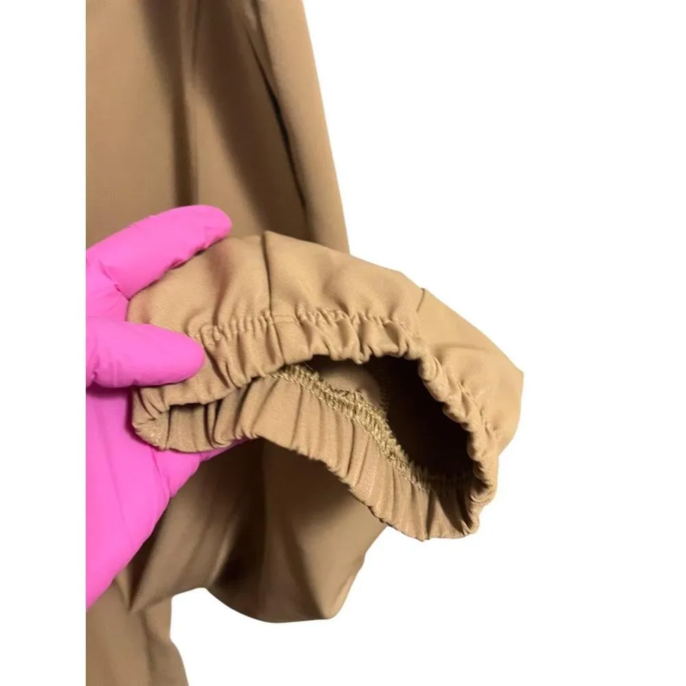 CALIA Women's Effortless Crepe Cargo Utility Jogger Womens Plus XXL High Rise Tan - Image 4