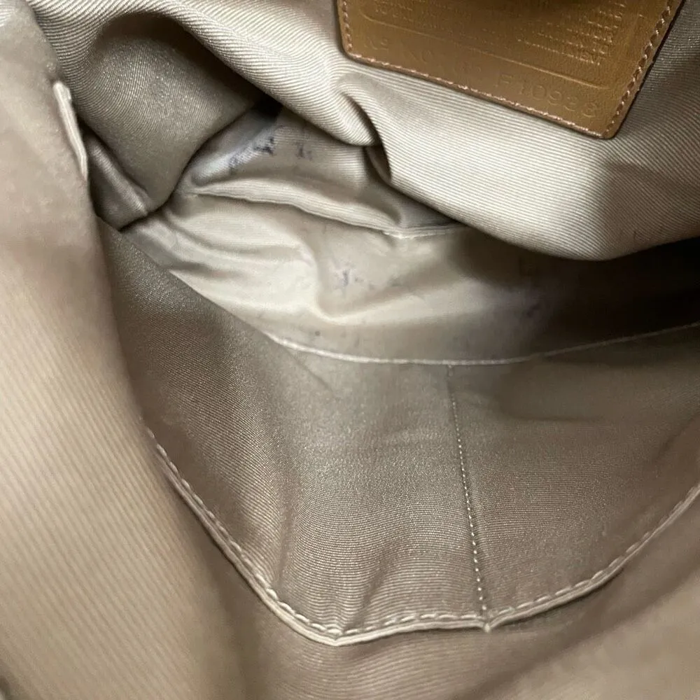 COACH BEIGE # k0782-f10938 ZIPPER OPEN LADIES LEATHER PURSE - SHOULDER BAG Tan‎ - Image 10