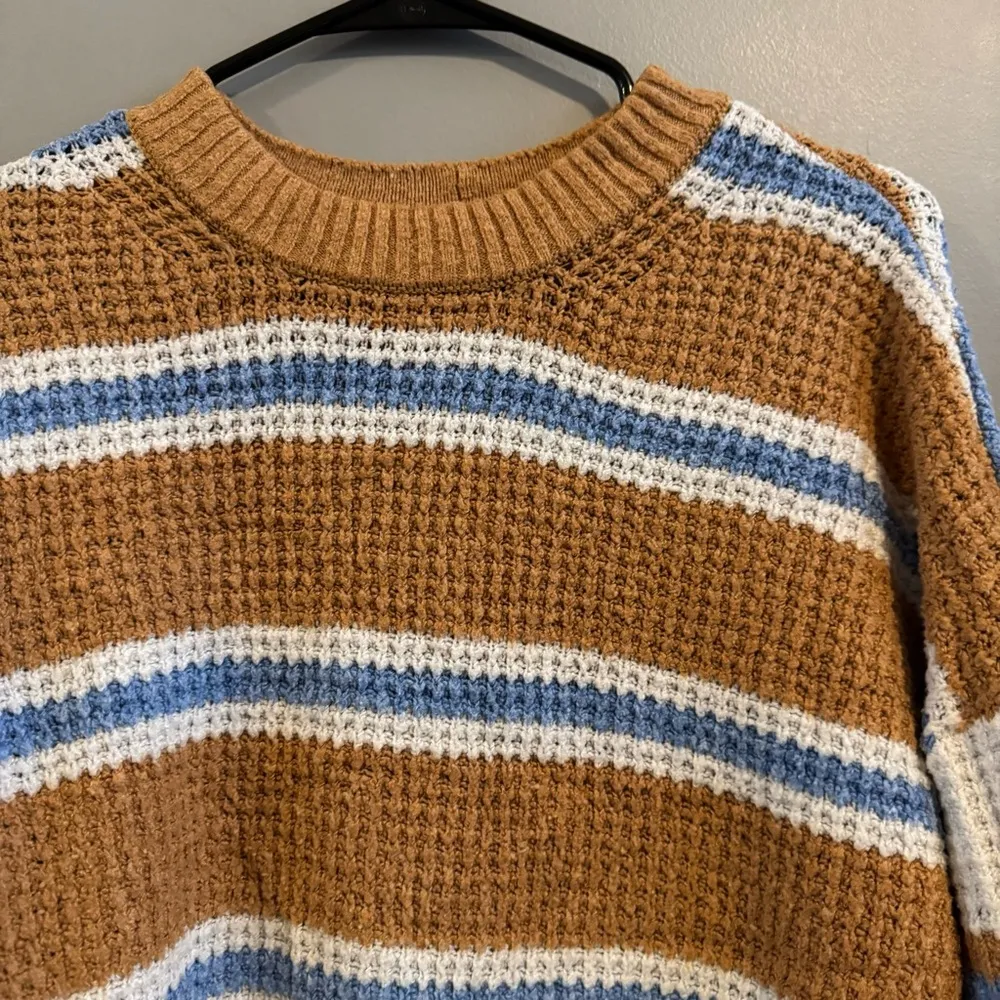 American Eagle Orange Striped Sweater - Image 2