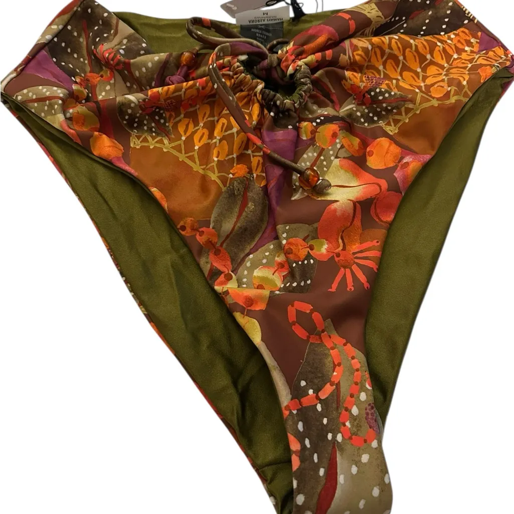 NWT Andrea Iyamah Reversible Bikini Bottom Medium Anthropologie Uwa Kola print - Image 2