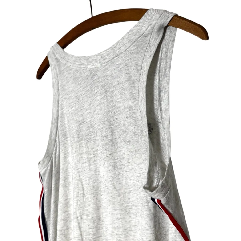 PINK Victoria's Secret Gray "Merica" Razorback Tank Top with red & blue stripes - Image 5