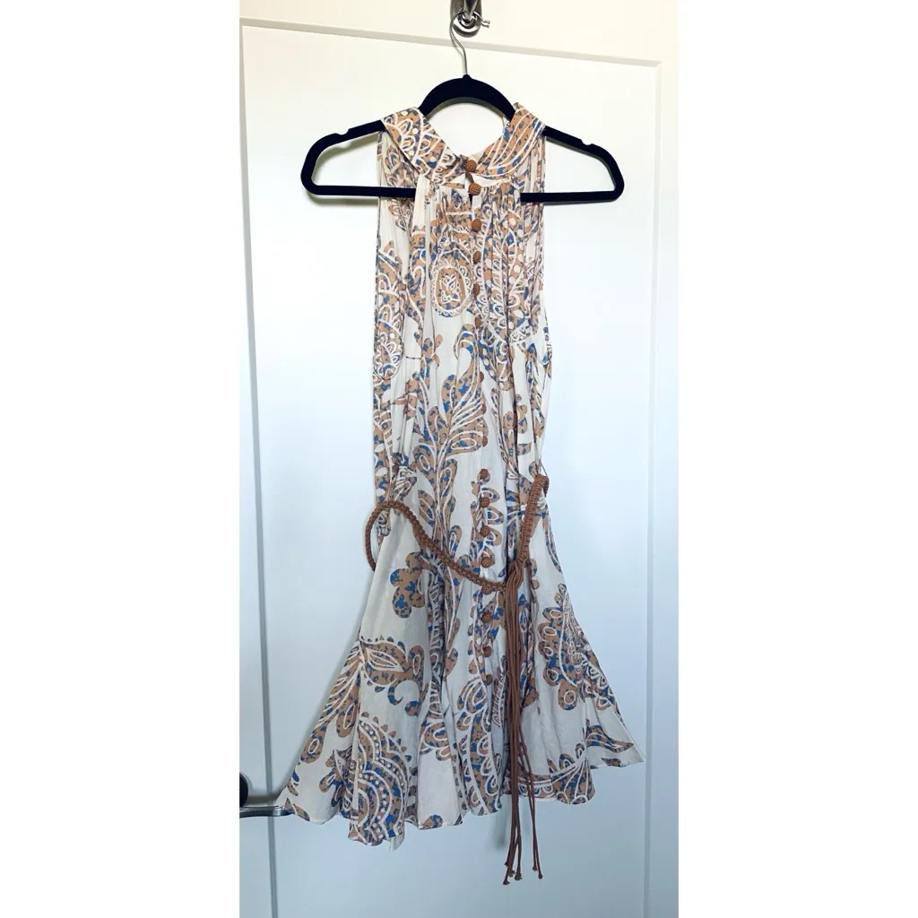 Zara Belted Print Halter Dress - Image 6