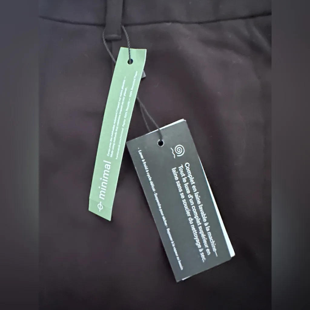 NWT Frank And Oak Grant Tapered Pant High Rise Black Dress Pant size 12 - Image 6