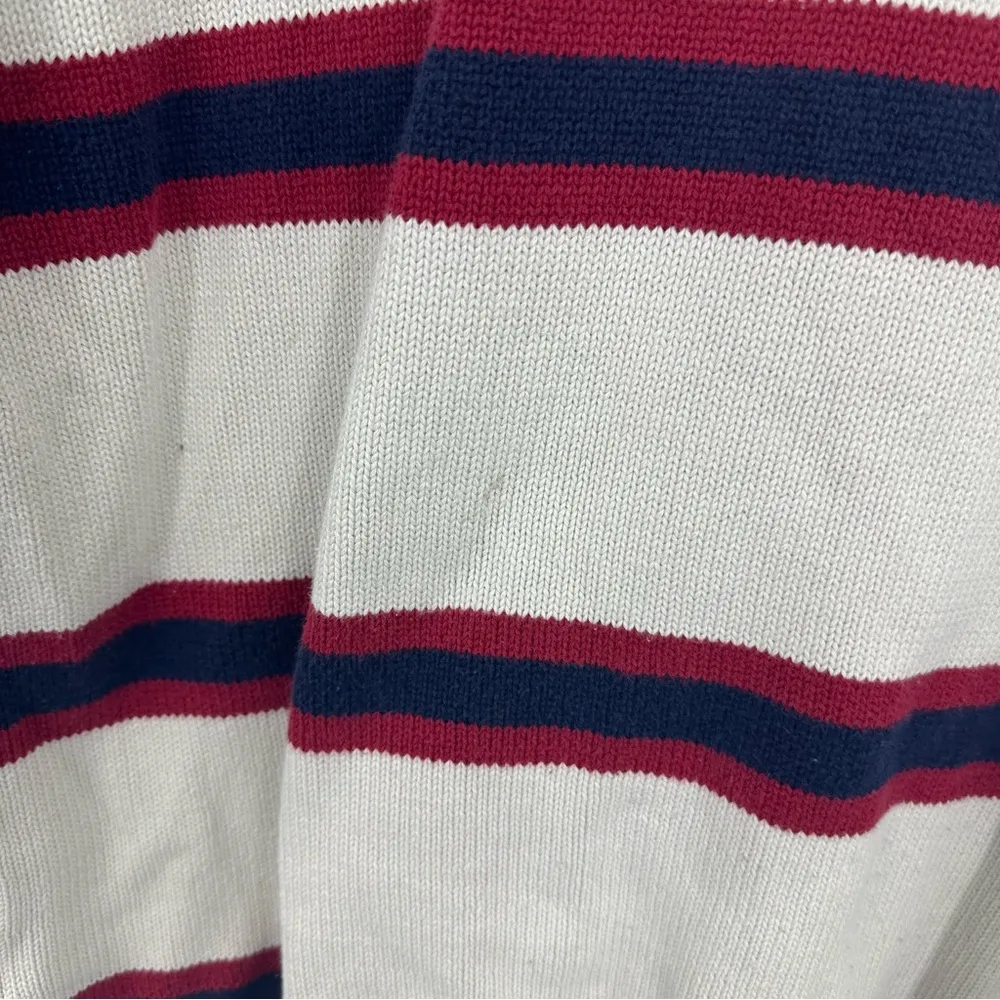 Tommy Hilfiger Vintage Style Dad Sweater Size Medium Striped Streetwear - Image 8