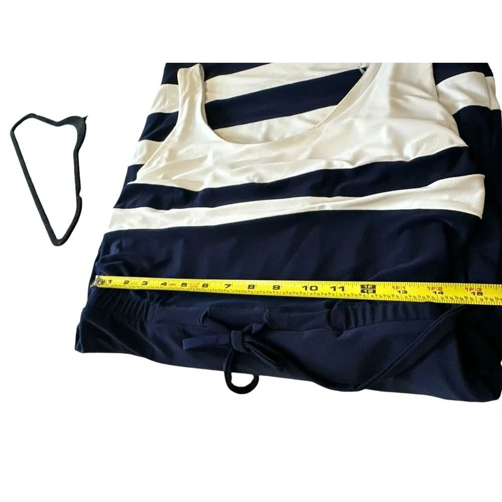 Ralph Lauren Black and White Striped Tank Dress Size 6 - Image 5